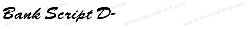 Bank Script D字体转换